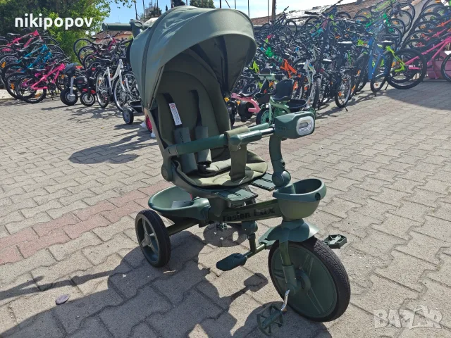 BYOX Детска триколка Fusion LUX зелен, снимка 4 - Детски велосипеди, триколки и коли - 55440249