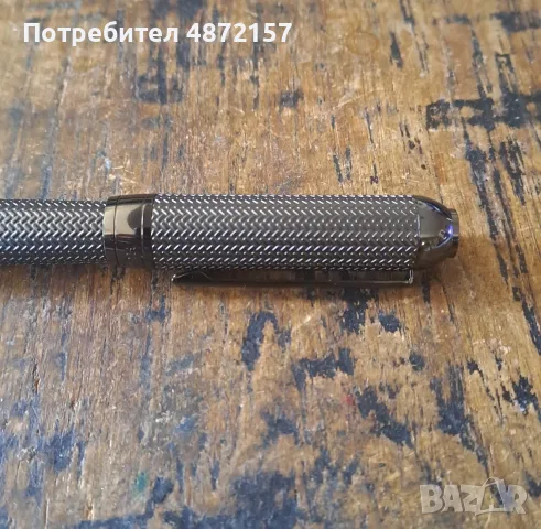 писалка HUGO BOSS Gun метал с модернизирани шарки на рибена кост, снимка 7 - Ученически пособия, канцеларски материали - 55577834