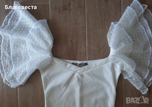 Кукленска блуза (топ) с ефектни ръкави , снимка 2 - Корсети, бюстиета, топове - 55009246