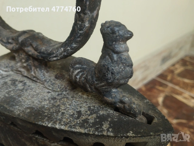 Старинна ютия на жар , снимка 3 - Антикварни и старинни предмети - 54279390