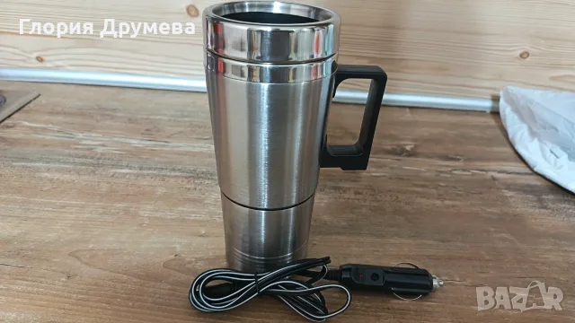 Електрически термус, 500 мл, 12V, издръжлива конструкция, бързо нагряване, снимка 2 - Друга електроника - 55504547