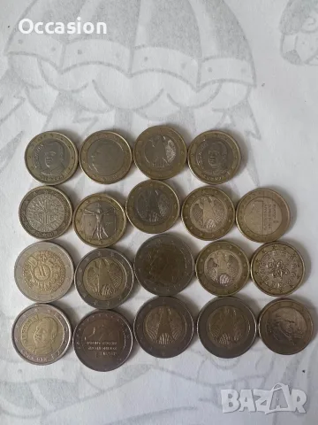 Лот от редки евро монети 1 и 2 евро