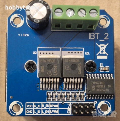 BTN7960, BTS7960 dual H-bridge motor driver 43A