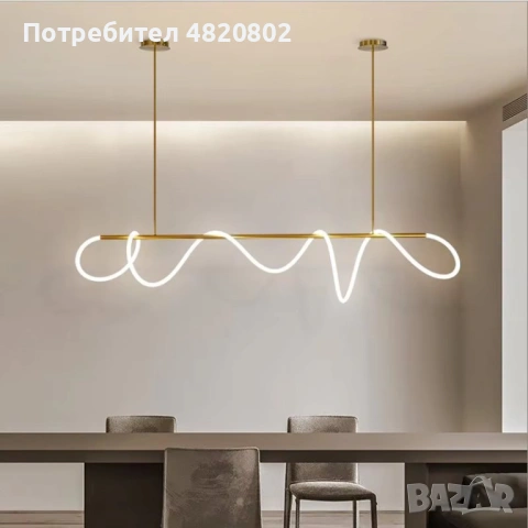 Plume – минималистична висяща лампа, снимка 9 - Лампи за таван - 54603399