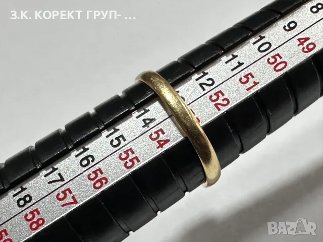 Златен дамски пръстен 14К – 1,76 гр., размер 53, снимка 3 - Пръстени - 55545382