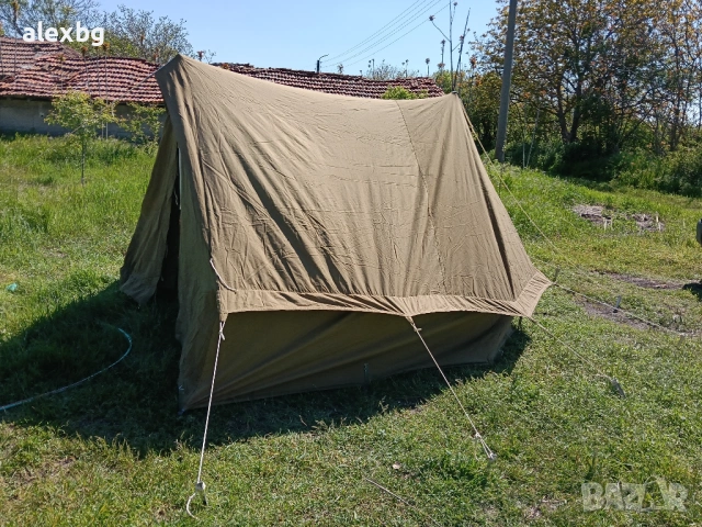 Стара руска военна палатка брезент иркуцк 5 местна