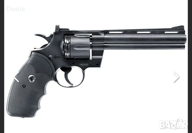 Въздушен револвер Umarex Colt Python 6'' 4.5mm Black , снимка 3 - Други спортове - 54712414