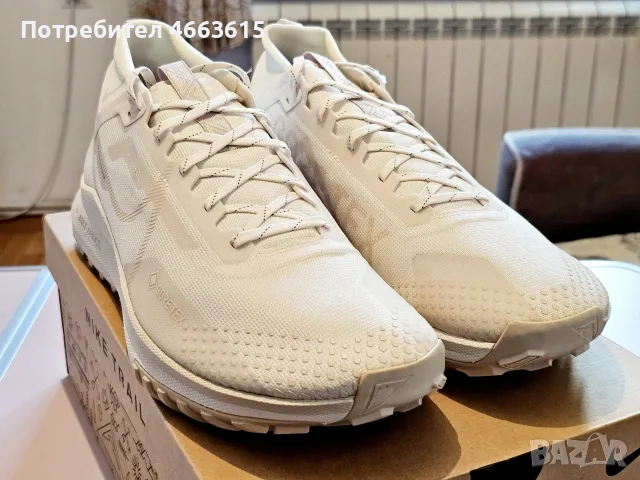 Чисто нови ! Мъжки маратонки Nike React Pegasus Trail 4 GTX (Gore-Tex) – Номер 48.5 !, снимка 6 - Маратонки - 55366267