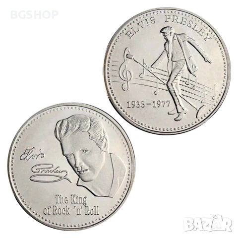 Монета Elvis Presley / Елвис Пресли - Silver, снимка 3 - Нумизматика и бонистика - 54944273