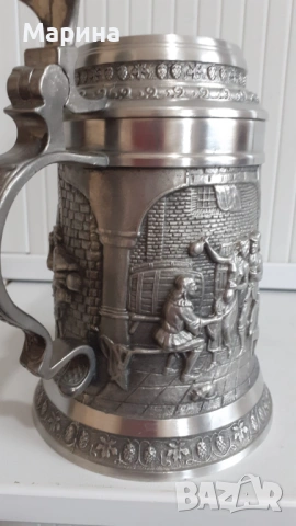 Халба от калай 600 мл,  Antik*Vintage #137, снимка 3 - Антикварни и старинни предмети - 54389053