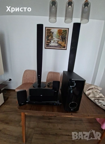 Домашно кино LG, 5+1, стерео уредба, DVD, снимка 3 - Ресийвъри, усилватели, смесителни пултове - 55128412