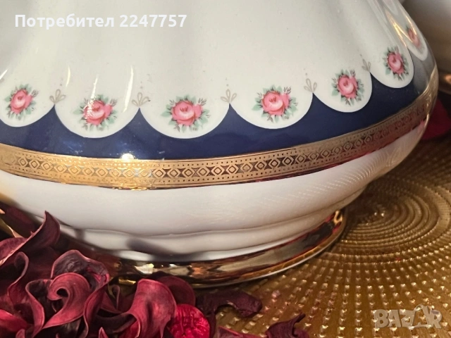 Чайник порцелан Winterling с 24 К, снимка 2 - Антикварни и старинни предмети - 54109512