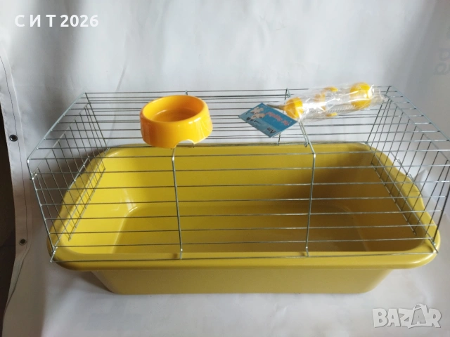 клетка+купичка и шише за вода( гризачи,зайче,м.свинче,таралеж)