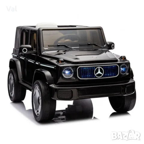 🚙 Акумулаторен джип Mercedes EQG Electric G-Class 12V с отварящи се врати меки гуми 4x4⚫️, снимка 6 - Електрически играчки - 55051280