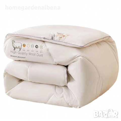 Капитониран чаршаф 180x200 см с 2 калъфки + Подарък зимен юрган с овча вълна 160x200 см, снимка 7 - Олекотени завивки и одеяла - 54142822