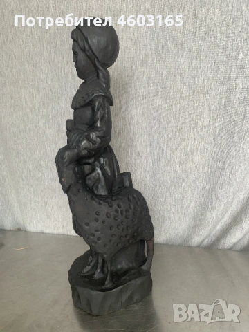 стара дървена фигура статуетка , снимка 3 - Статуетки - 54400061