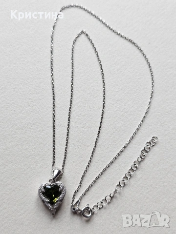 Красиво сребърно колие, снимка 4 - Колиета, медальони, синджири - 54235115