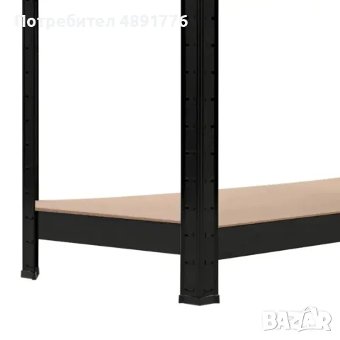 Здрав метален стелаж до 540 кг – Безвинтов гаражен рафт с 4 нива 150x75x30 см, снимка 4 - Други стоки за дома - 55362458