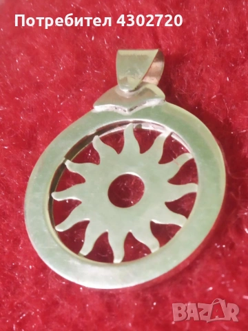 BVLGARI сребърен 925 медальон, снимка 2 - Колиета, медальони, синджири - 53987920