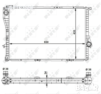 NRF ВОДЕН РАДИАТОР  ЗА BMW M52/M54/M62, снимка 3 - Части - 54319971