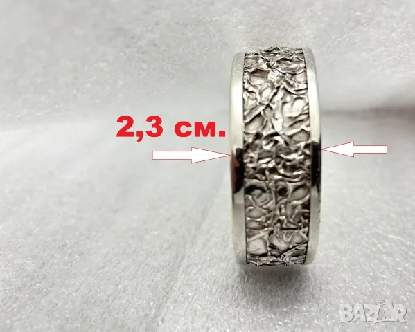 Сребърна Гривна (проба 925)- 30,73 гр. /ръчна изработка/, снимка 10 - Гривни - 53339479