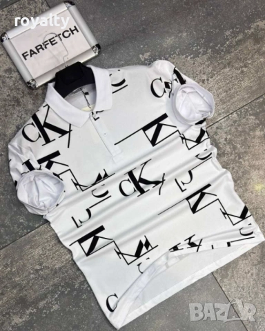 Calvin Klein Нова Бяла Мъжка Тениска 