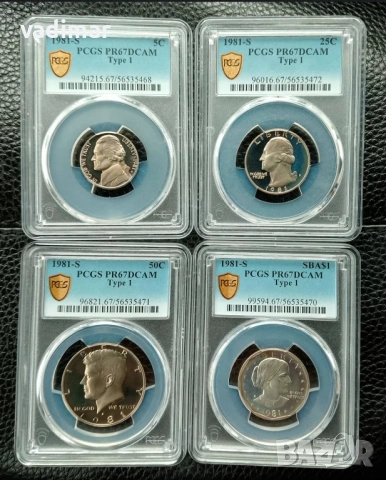 ЛОТ СЕРТИФИЦИРАНИ МОНЕТИ САЩ PCGS PR67DCAM
