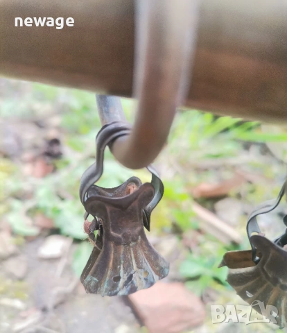 Лот 5 бр. масивни месингови корнизи от Царска България, снимка 2 - Антикварни и старинни предмети - 54211629