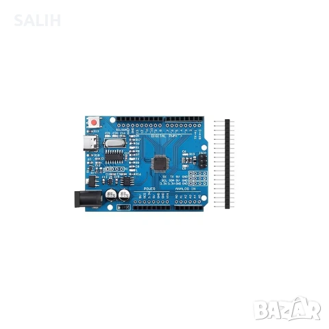 UNO R3 базова платка за ученици и начинаещи, Type-C, DIY роботи, съвместима с Arduino IDE, снимка 4 - Друга електроника - 54956889