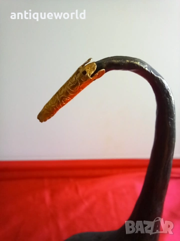 Авторска Бронзова Пластика "Птица" Статуетка. Подписана, снимка 5 - Антикварни и старинни предмети - 54222818