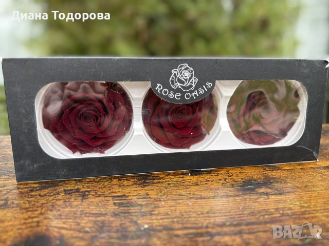 Вечни рози главички 8 см, снимка 4 - Декорация за дома - 55159129