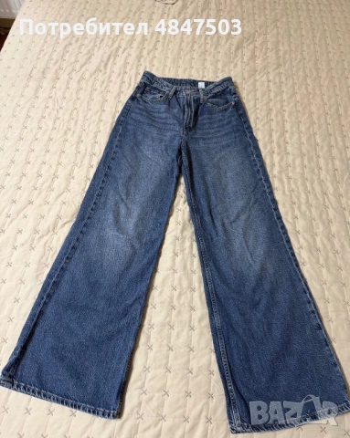 Сини широки дънки HM wide leg pants 