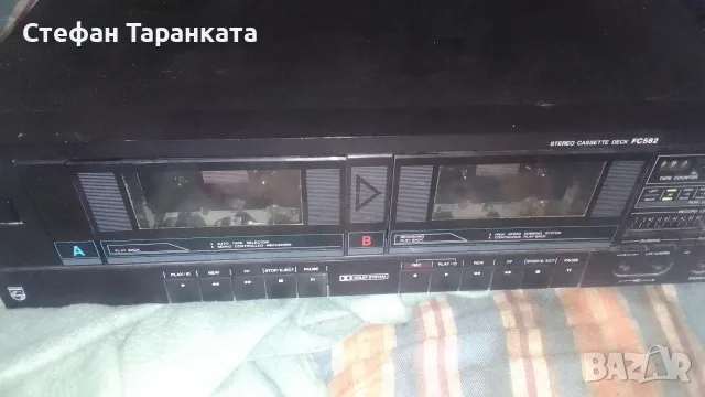 двукасетачен дек Phillips за ремонт , снимка 3 - Декове - 55337379