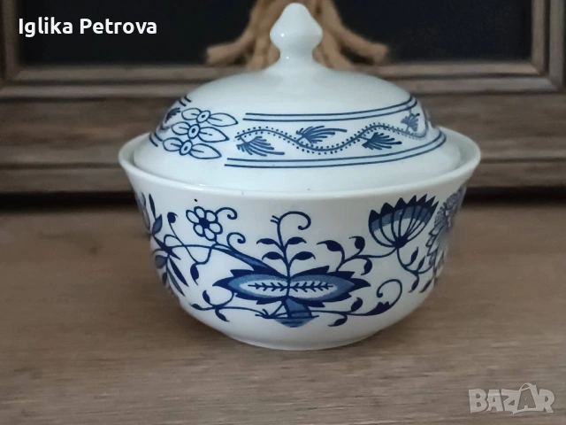 Сервиз Син лук от Бохемия , снимка 10 - Антикварни и старинни предмети - 54516694