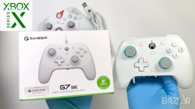 Геймирски джойстик GameSir G7 SE Xbox Wired Controller Бял