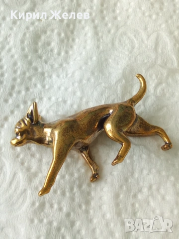 Бронзова фигурка на чихуахуа 44636, снимка 2 - Колекции - 54173096