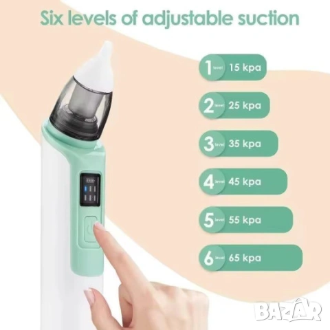 Електрически Назален аспиратор за бебета и деца, безжичен назален вакуум, снимка 2 - Други - 53997938