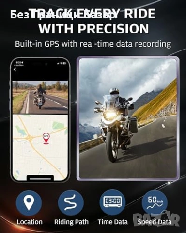 Нова Mio MiVue MP30 2.5K Мотоциклетна Камера GPS WiFi IP67 за каска мотор, снимка 3 - Друга електроника - 54718036