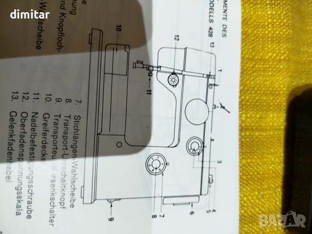 Метална шевна машина RICCAR, снимка 8 - Шевни машини - 54363573