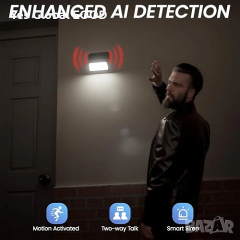 Соларна WiFi камера Cinnado 2K PIR цветно нощно, снимка 5 - Друга електроника - 54422346