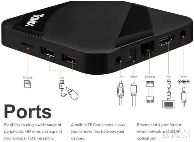 Android TV Box Tanix TX3 MAX, Amlogic S905 W, 4K, 2GB, 16GB, снимка 13 - Плейъри, домашно кино, прожектори - 55275899