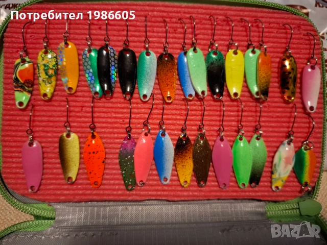 Блесни клатушки, ръчно боядисани, 2 - 3.5 гр., снимка 2 - Такъми - 54152152