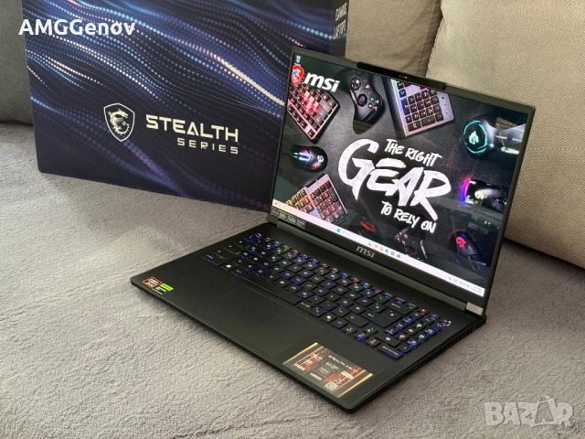16’QHD+ 240Hz OLED/Ryzen AI 9 HX 370/RTX 5070 TI 12GB/Msi Stealth A16/32GB LPDDR5x /2TB SSD/Гаранция, снимка 3 - Лаптопи за игри - 54931239