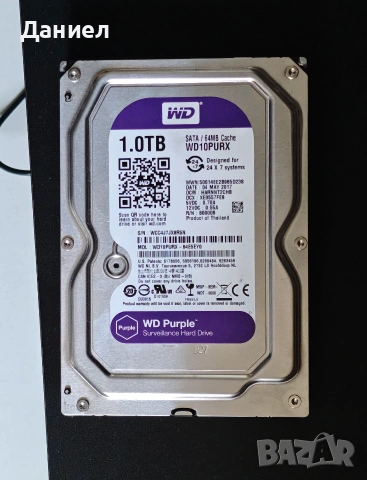 1TB HDD WD Purple хард диск
