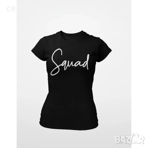 Дамска тениска с щампа - Squad, снимка 2 - Тениски - 55590998