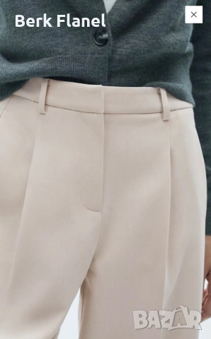 Mango дамски панталони бежов цвят, снимка 10 - Панталони - 54268318