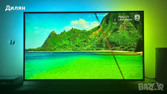 55" Philips 4K Ultra HD Android TV с 3-странен Ambilight, снимка 3 - Телевизори - 54990731