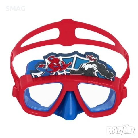 Детска маска за гмуркане червено-синя Spiderman 3+ години – Be_1235812, снимка 2 - Водни спортове - 54451877
