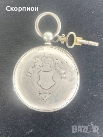 Швейцарски СРЕБЪРЕН джобен часовник 1900г. с ключе - 10 РУБИНА - ПРОМОЦИЯ, снимка 5 - Джобни - 50040697