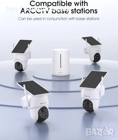 Нова охранителна Соларна WiFi камера 4MP 360° PIR нощно виждане аудио, снимка 2 - Други - 54456976